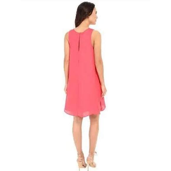 BB‎ Dakota Dress Women Small Pink Roxanne Glow Reverse Crepon Shift Mini - Picture 2 of 10